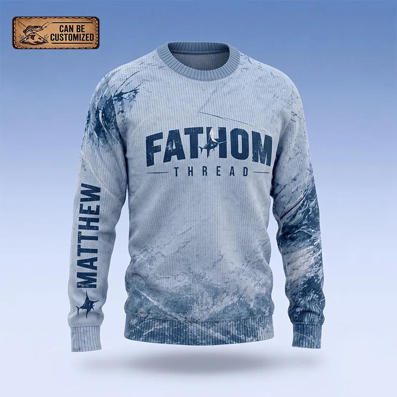 Personalized Fathom Thread Custom Marlin Strike Fishing Sweater