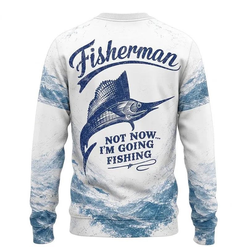 Personalized Sailfish Fisherman Not Now I'm Going Fishing Sweater