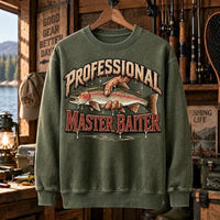 Professional Master Baiter Vintage Rainbow Trout Fishing Sweater