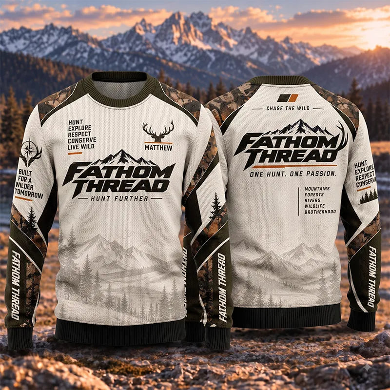 Fathom Thread Hunting Outdoor Camo Landscape Sweater