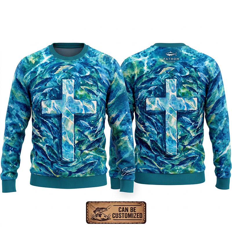 Savior Christian Ocean Fishing Sweater