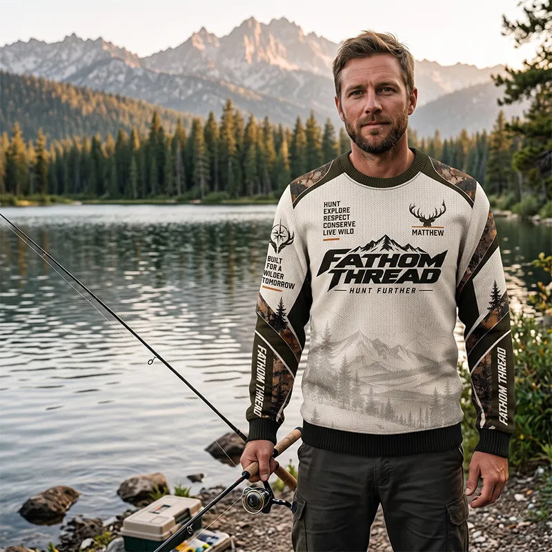 Fathom Thread Hunting Outdoor Camo Landscape Sweater