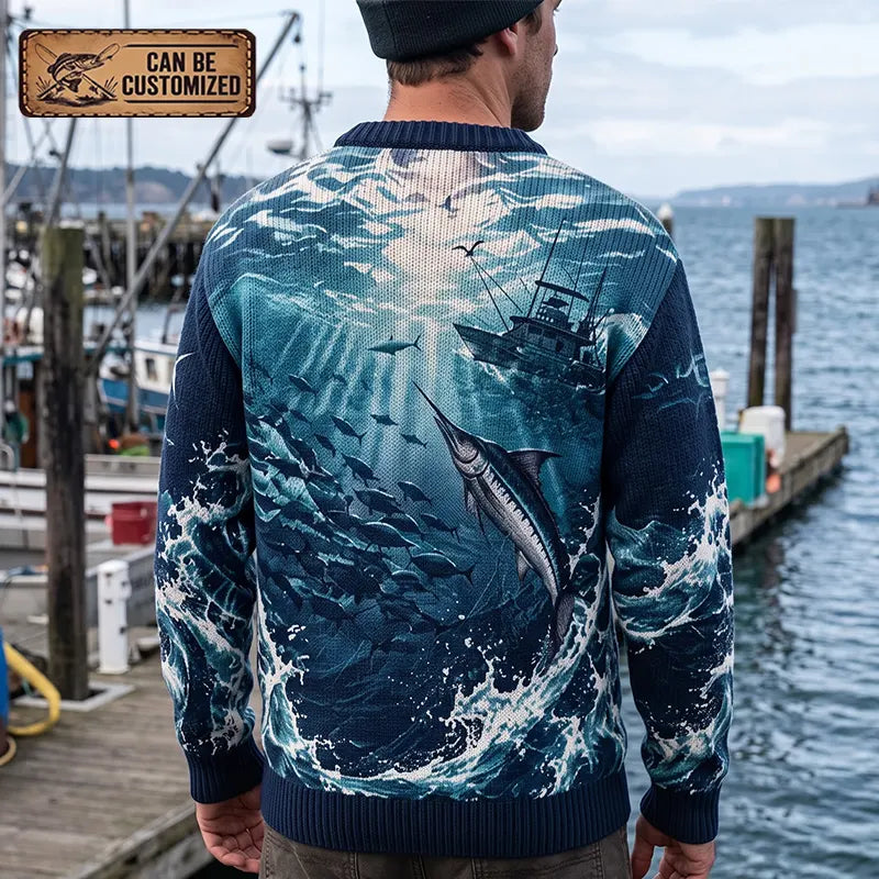 Fathom Thread Swordfish Ocean Fishing Sweater