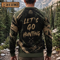 Personalized MTN Bonded Let's Go Hunting Camo Sweater