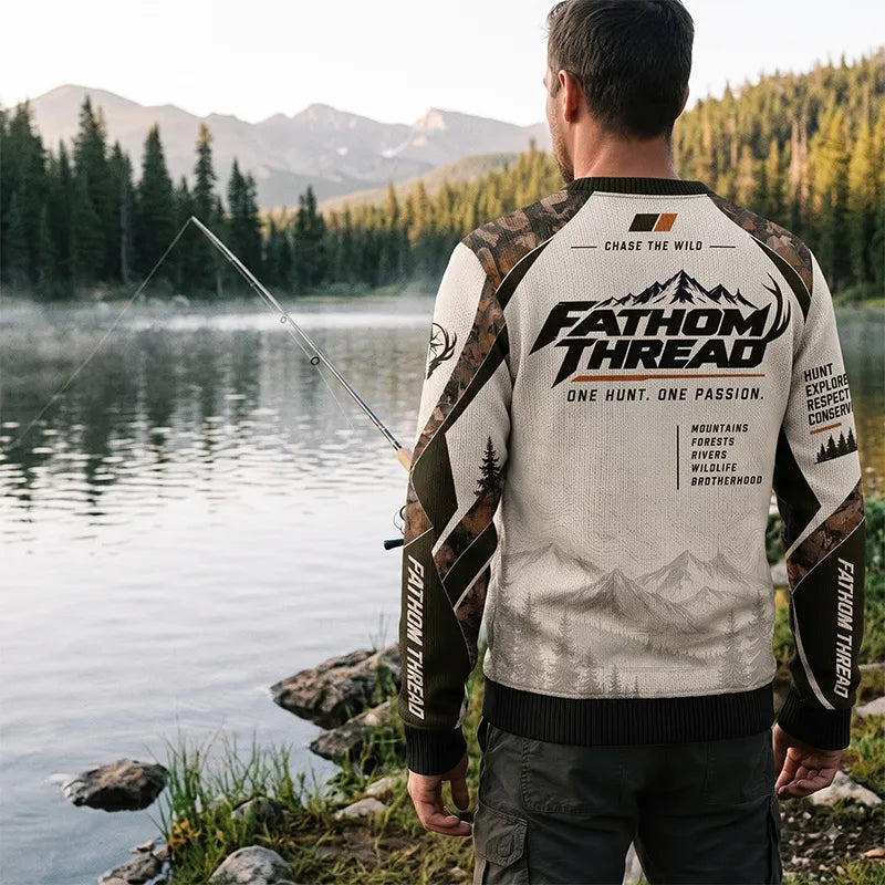 Fathom Thread Hunting Outdoor Camo Landscape Sweater