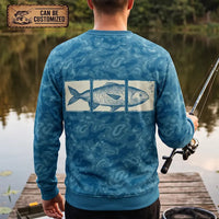 Personalized Fathom Thread Underwater Fish Camo Sweater