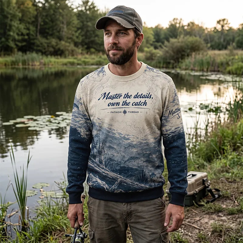 Personalized Fathom Thread Custom Largemouth Bass Anatomy Fishing Sweater