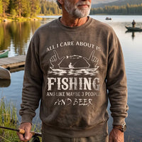All I Care About Is Fishing Funny Fishing Lover Sweater