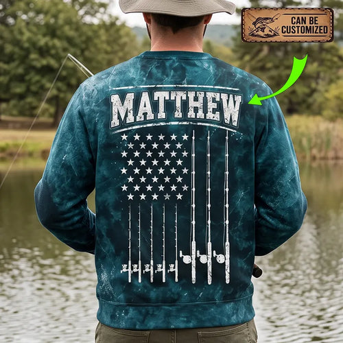 Personalized Hooked for Life Fishing Sweater