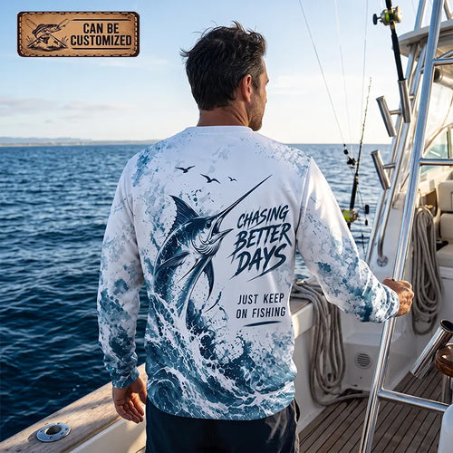 Chasing Better Days Just Keep On Fishing Sweater