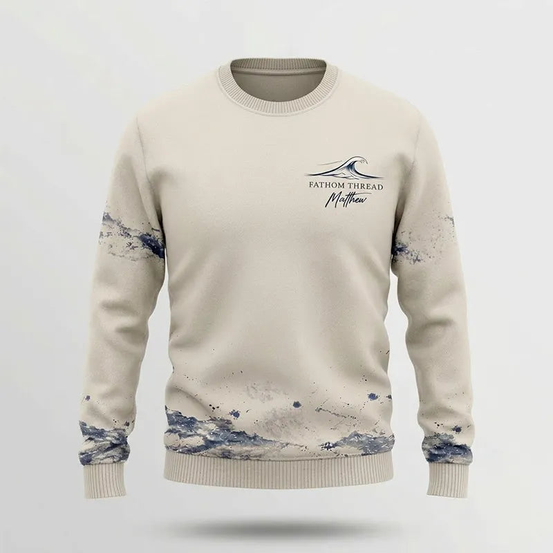 Fathom Thread Gyotaku Bass Fishing Sweater