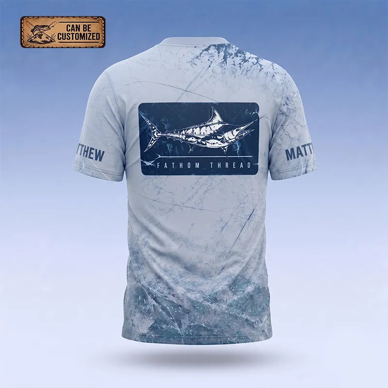 Personalized Fathom Thread Custom Marlin Strike Fishing T-Shirt