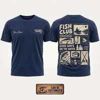 Personalized Fish Club Good Days On The Water T-Shirt