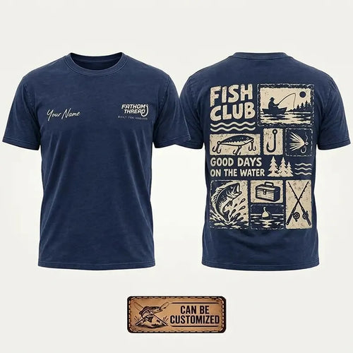 Personalized Fish Club Good Days On The Water T-Shirt