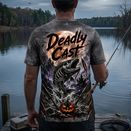 Deadly Cast Halloween Fishing T-Shirt