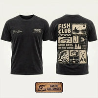 Personalized Fish Club Good Days On The Water T-Shirt