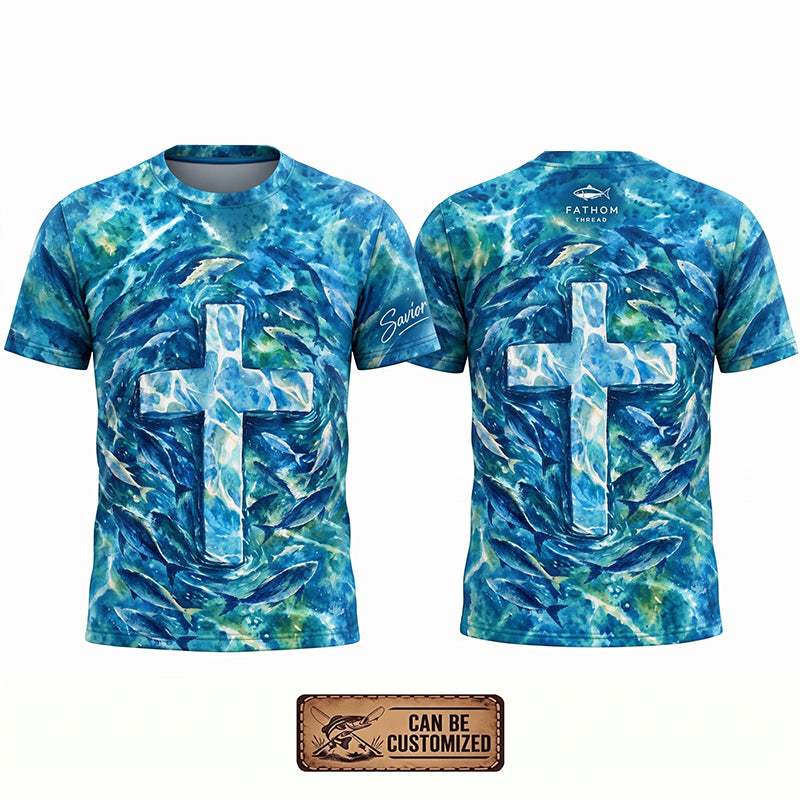 Savior Christian Ocean Fishing T-Shirt