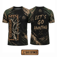 Personalized MTN Bonded Let's Go Hunting Camo T-Shirt