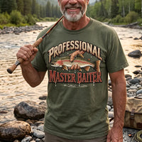 Professional Master Baiter Vintage Rainbow Trout Fishing T-Shirt