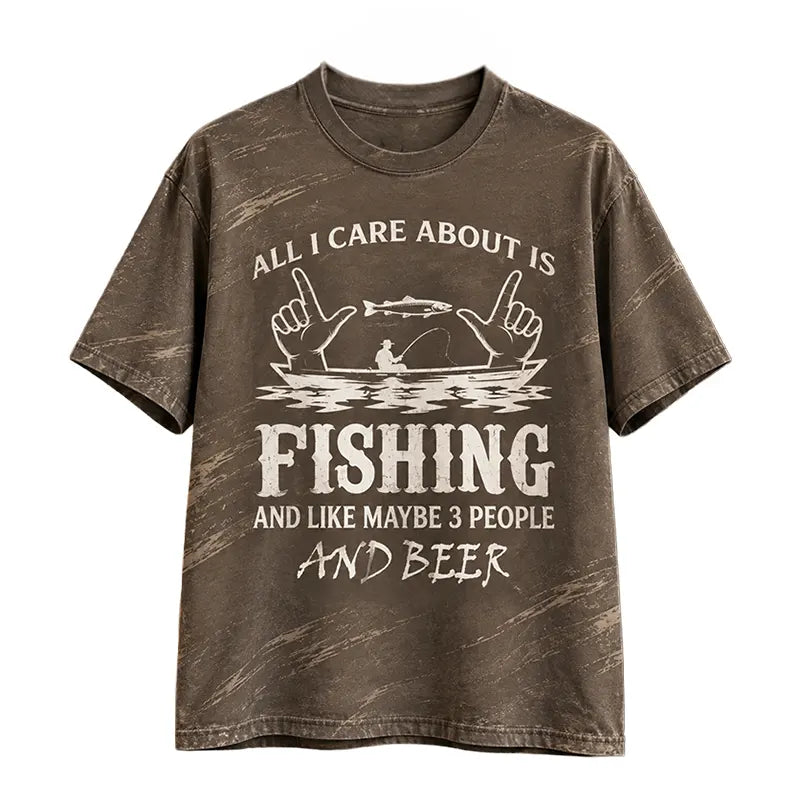 All I Care About Is Fishing Funny Fishing Lover T-Shirt