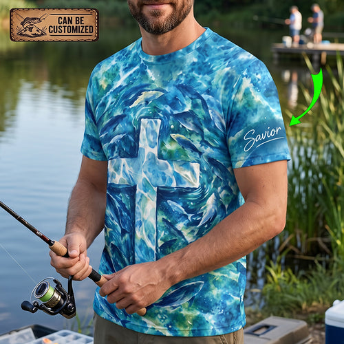 Savior Christian Ocean Fishing T-Shirt