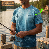 Personalized Romans 12:2 Christian Ocean Fishing T-Shirt