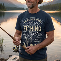 I'd Rather Have A Bad Day Fishing Vintage Outdoor T-Shirt