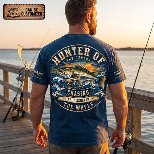 Personalized Bass Fishing Graphic T-Shirt
