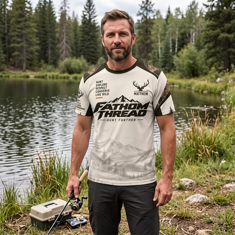 Fathom Thread Hunting Outdoor Camo Landscape T-Shirt