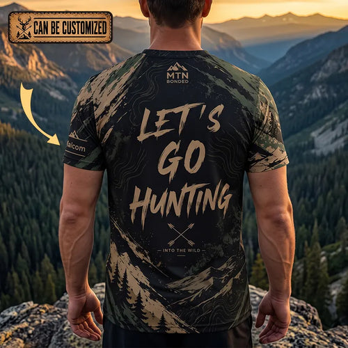 Personalized MTN Bonded Let's Go Hunting Camo T-Shirt