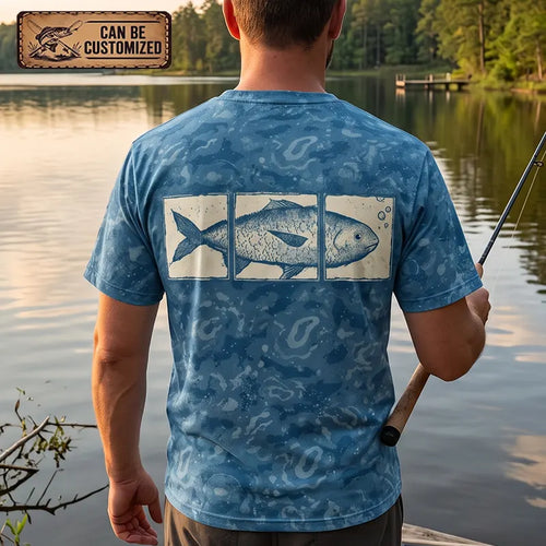 Personalized Fathom Thread Underwater Fish Camo T-Shirt