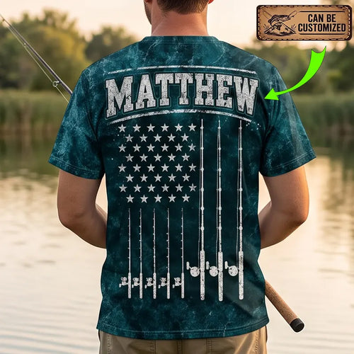 Personalized Hooked for Life Fishing T-Shirt