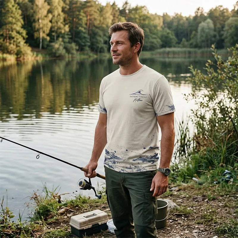 Fathom Thread Gyotaku Bass Fishing T-Shirt