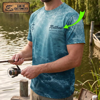 Personalized Romans 12:2 Christian Ocean Fishing T-Shirt