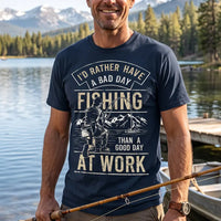 I'd Rather Have A Bad Day Fishing Vintage Outdoor T-Shirt