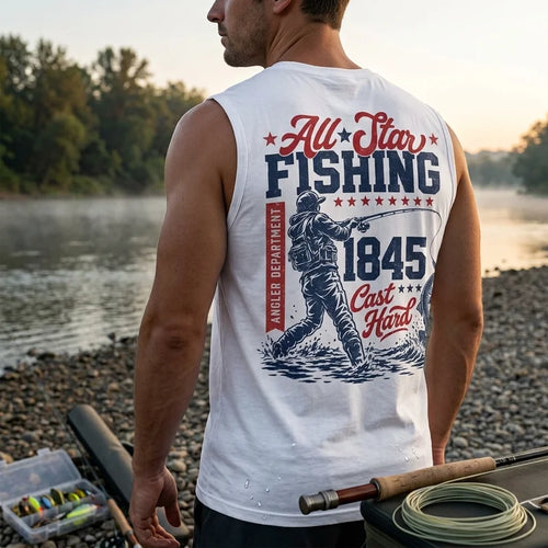 Personalized All-Star Fishing Vintage Tank Top