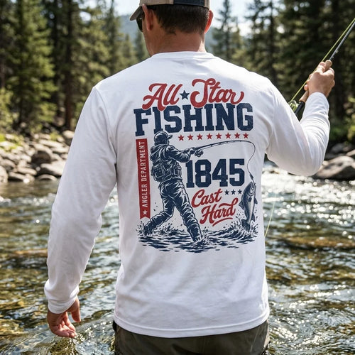 Personalized All-Star Fishing Vintage Long Sleeve Shirt
