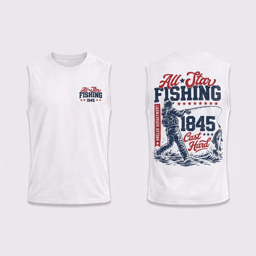 Personalized All-Star Fishing Vintage Tank Top