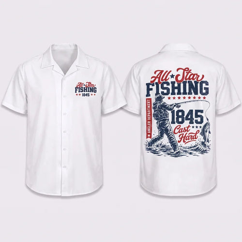 Personalized All-Star Fishing Vintage Hawaiian Shirt