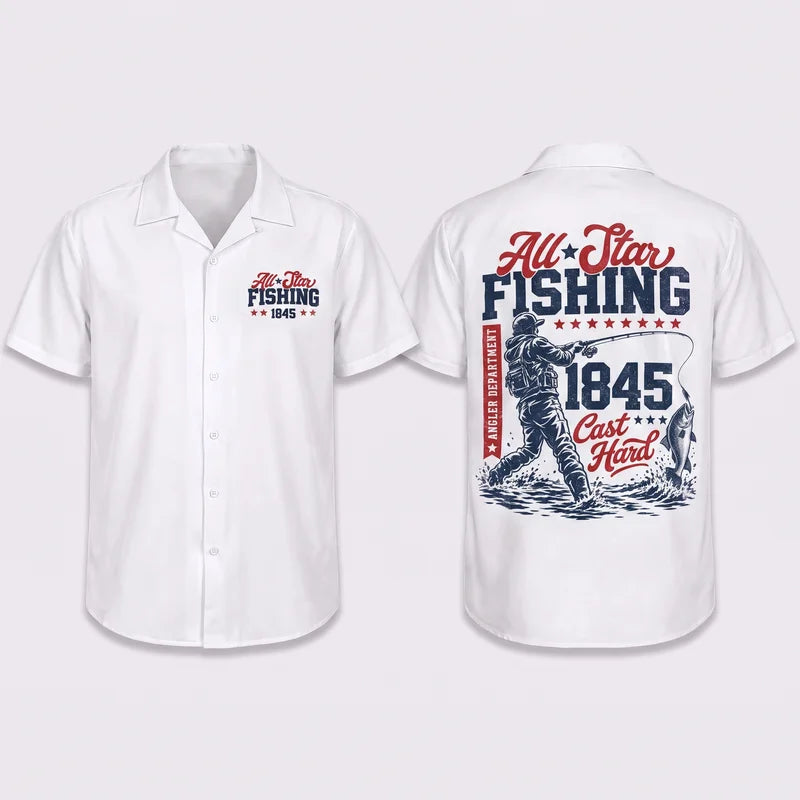 Personalized All-Star Fishing Vintage Hawaiian Shirt