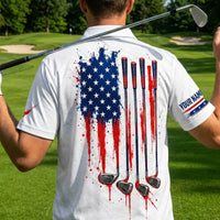 Personalized Stars Stripes & Fairways Golf Hawaiian Shirt