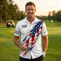 Personalized Stars Stripes & Fairways Golf Hawaiian Shirt