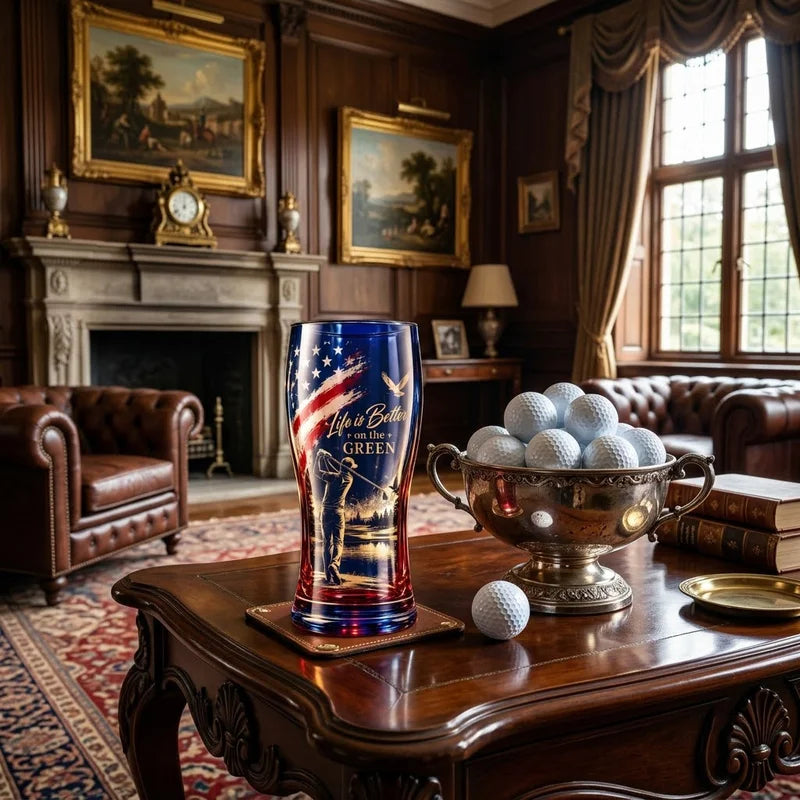 Life Is Better on the Green Patriotic Golf Drinking Glass