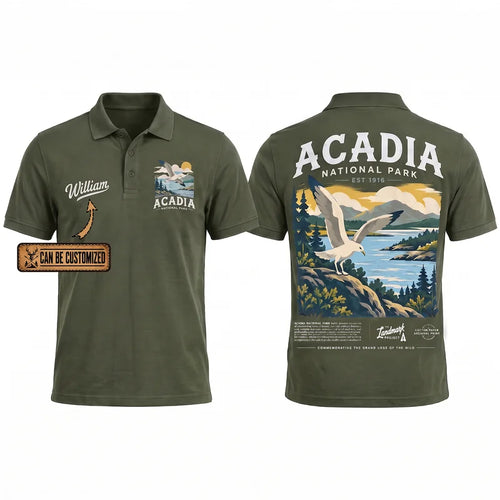 Personalized Acadia National Park Est 1916 Polo Shirt