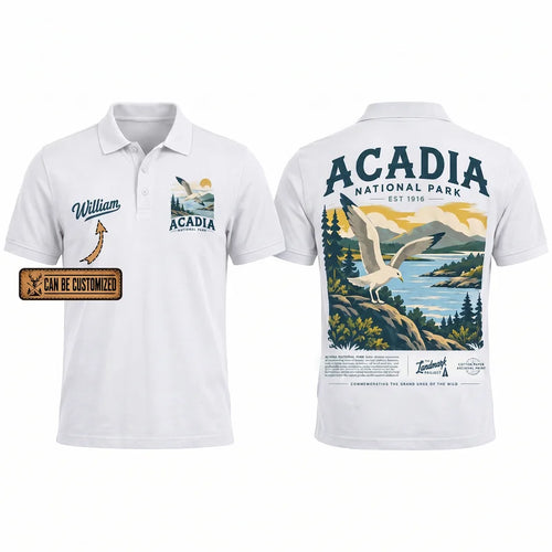 Personalized Acadia National Park Est 1916 Polo Shirt