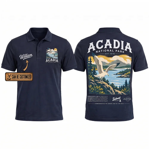 Personalized Acadia National Park Est 1916 Polo Shirt