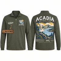 Personalized Acadia National Park Est 1916 Zip Long Sleeve Shirt