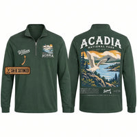 Personalized Acadia National Park Est 1916 Zip Long Sleeve Shirt