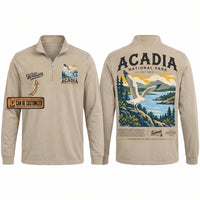 Personalized Acadia National Park Est 1916 Zip Long Sleeve Shirt