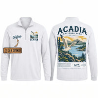Personalized Acadia National Park Est 1916 Zip Long Sleeve Shirt